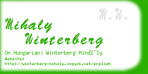 mihaly winterberg business card